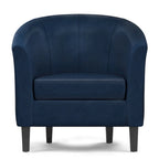 Fauteuil Club, Style Contemporain, Assise Unique – Marron / Noir / Rouge / Gris / Bleu