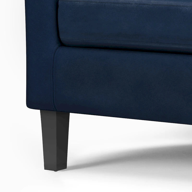 Fauteuil Club, Style Contemporain, Assise Unique – Marron / Noir / Rouge / Gris / Bleu