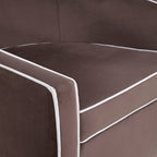 Fauteuil d'appoint pivotant de style tonneau 1 place marron/crème/bleu/rose
