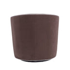 Fauteuil d'appoint pivotant de style tonneau 1 place marron/crème/bleu/rose
