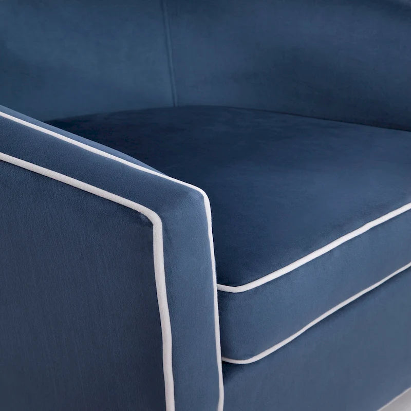 Fauteuil d'appoint pivotant de style tonneau 1 place marron/crème/bleu/rose