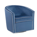 Fauteuil d'appoint pivotant de style tonneau 1 place marron/crème/bleu/rose