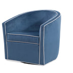 Fauteuil d'appoint pivotant de style tonneau 1 place marron/crème/bleu/rose