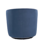 Fauteuil d'appoint pivotant de style tonneau 1 place marron/crème/bleu/rose