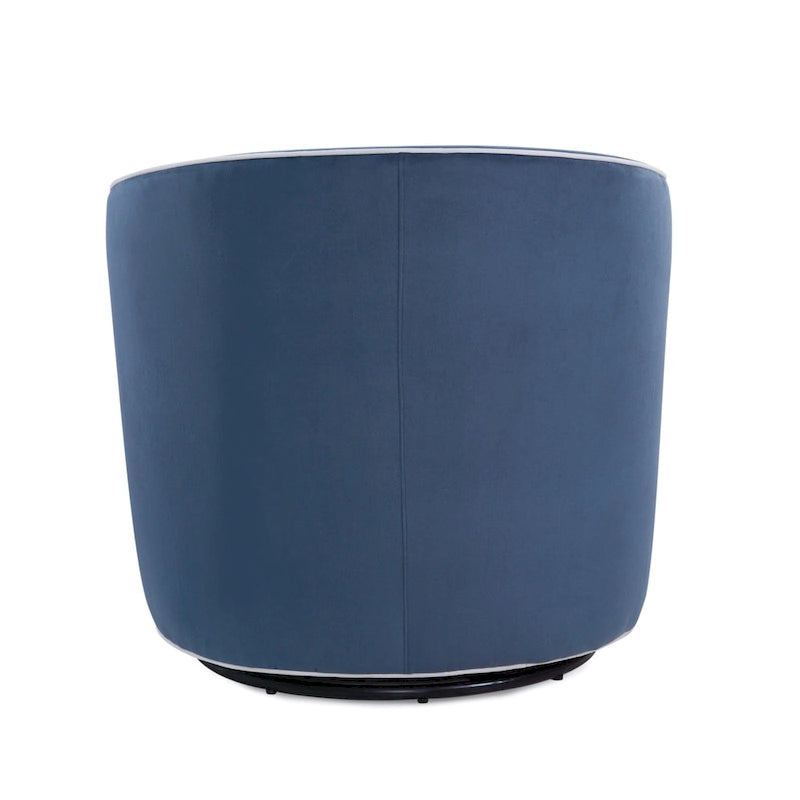Fauteuil d'appoint pivotant de style tonneau 1 place marron/crème/bleu/rose