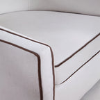 Fauteuil d'appoint pivotant de style tonneau 1 place marron/crème/bleu/rose