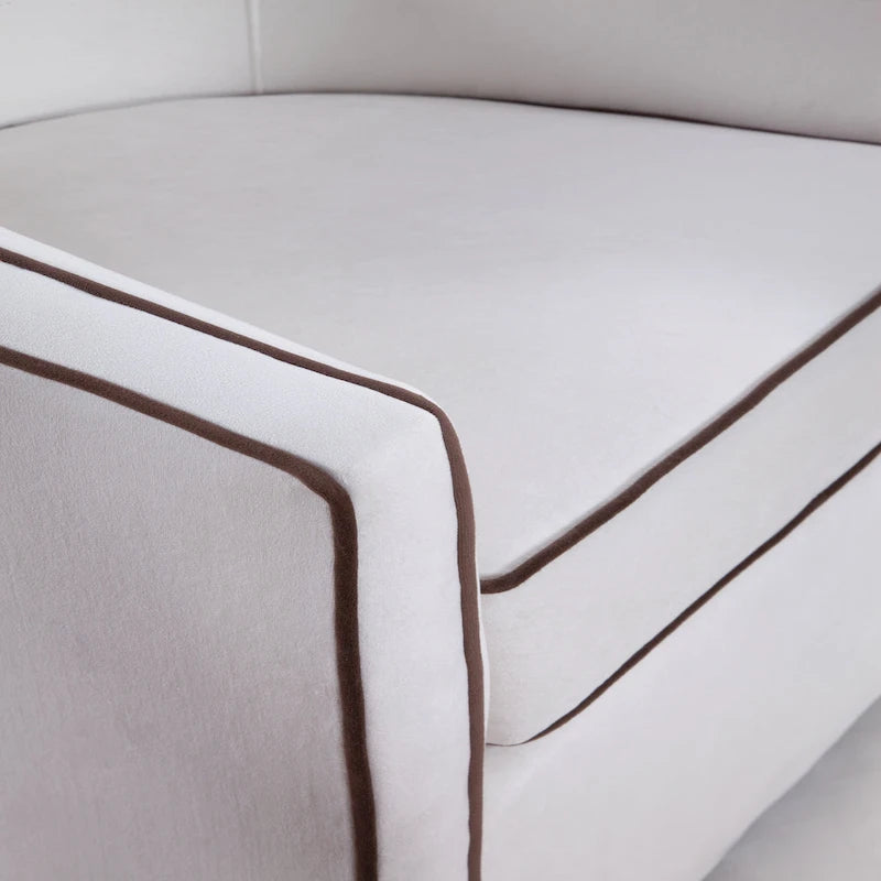 Fauteuil d'appoint pivotant de style tonneau 1 place marron/crème/bleu/rose