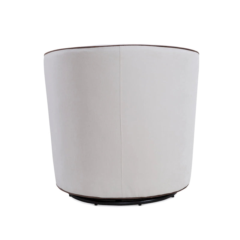 Fauteuil d'appoint pivotant de style tonneau 1 place marron/crème/bleu/rose