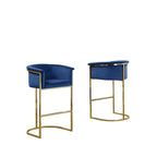 Chaise de comptoir en velours, plusieurs coloris, un siège