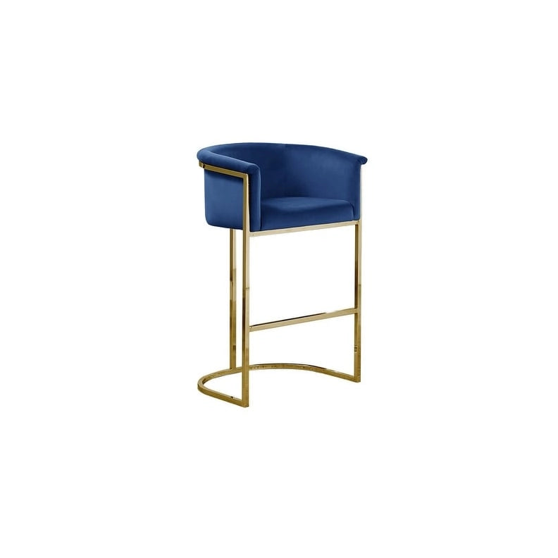 Chaise de comptoir en velours, plusieurs coloris, un siège