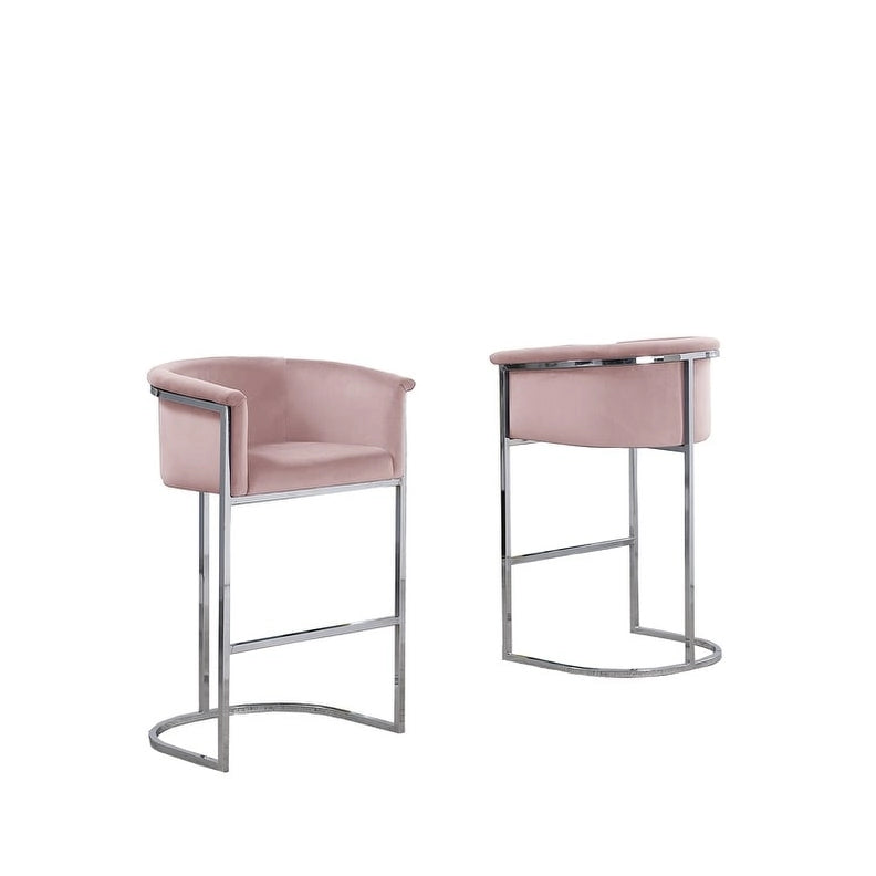 Chaise de comptoir en velours, plusieurs coloris, un siège