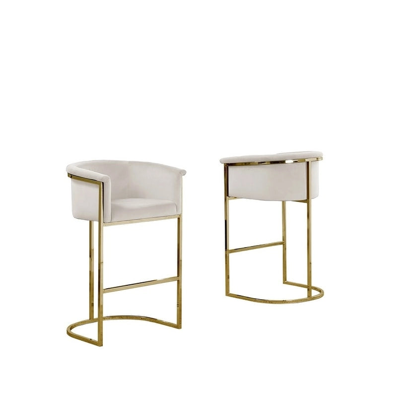 Chaise de comptoir en velours, plusieurs coloris, un siège