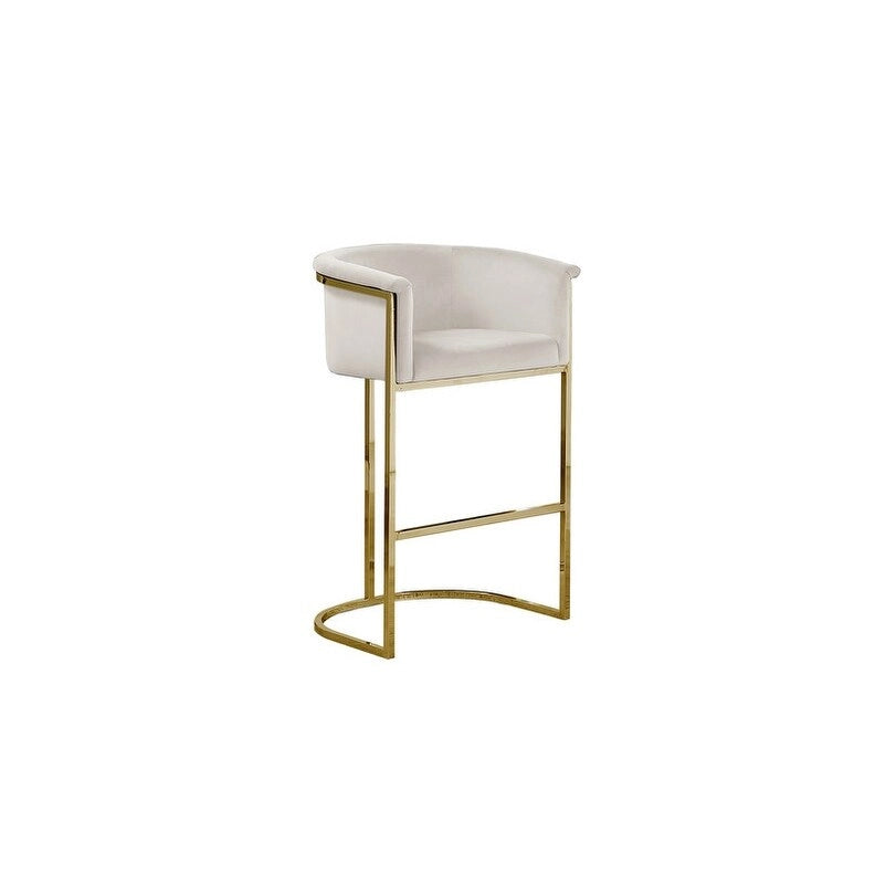 Chaise de comptoir en velours, plusieurs coloris, un siège