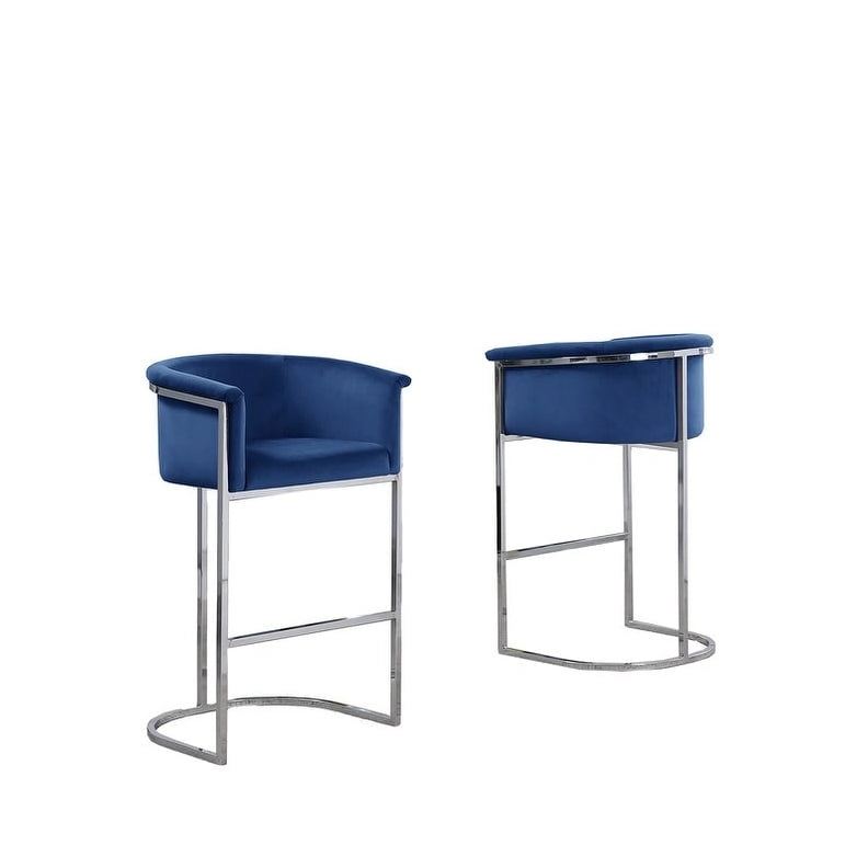 Chaise de comptoir en velours, plusieurs coloris, un siège