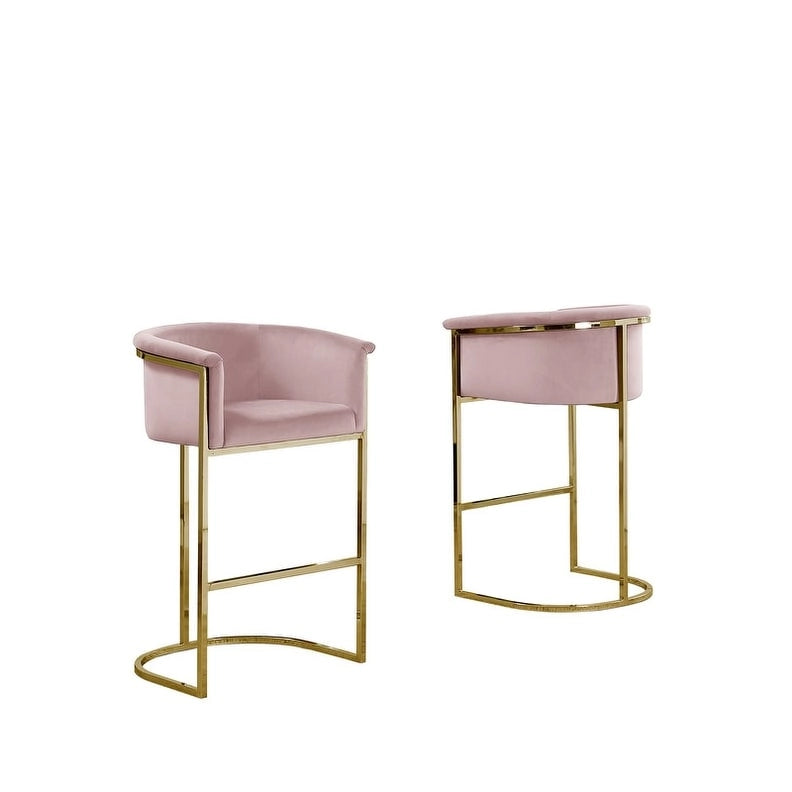 Chaise de comptoir en velours, plusieurs coloris, un siège