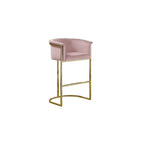 Chaise de comptoir en velours, plusieurs coloris, un siège