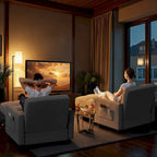 Canapé-lit convertible 3-en-1 gris foncé/gris clair, fauteuil inclinable, une place