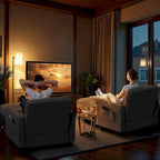 Canapé-lit convertible 3-en-1 gris foncé/gris clair, fauteuil inclinable, une place
