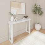 Table console style classique Blanc / Noyer US – 46 po