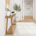 Table console style classique Blanc / Noyer US – 46 po