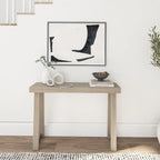 Table console style classique Blanc / Noyer US – 46 po