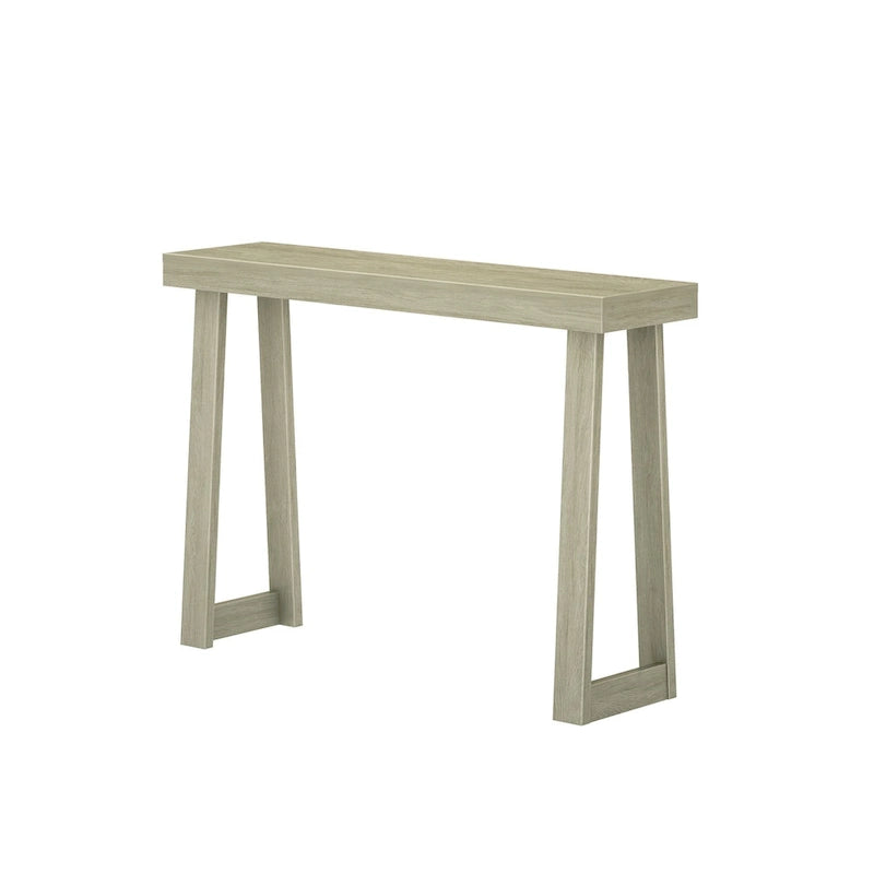 Table console style classique Blanc / Noyer US – 46 po