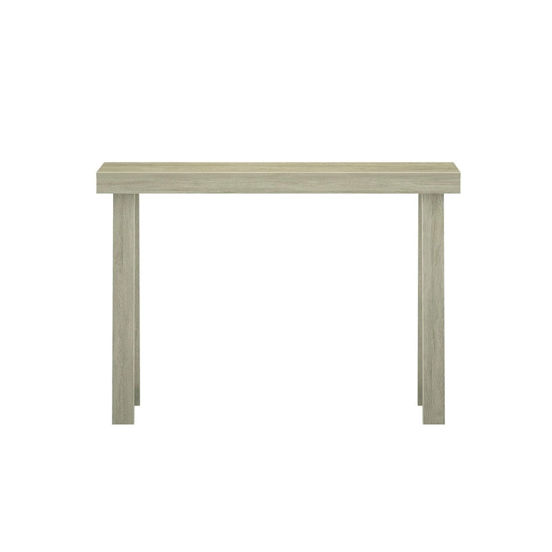 Table console style classique Blanc / Noyer US – 46 po