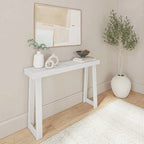 Table console style classique Blanc / Noyer US – 46 po