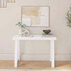 Table console style classique Blanc / Noyer US – 46 po