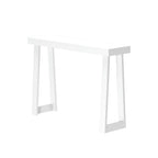 Table console style classique Blanc / Noyer US – 46 po