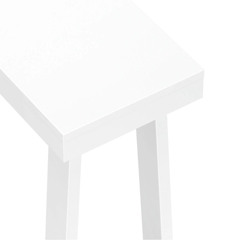 Table console style classique Blanc / Noyer US – 46 po