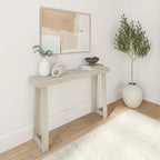 Table console style classique Blanc / Noyer US – 46 po