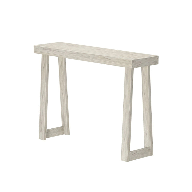 Table console style classique Blanc / Noyer US – 46 po