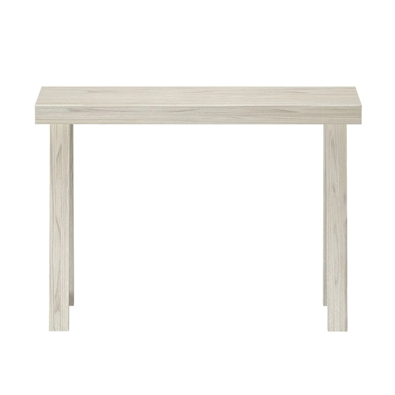 Table console style classique Blanc / Noyer US – 46 po