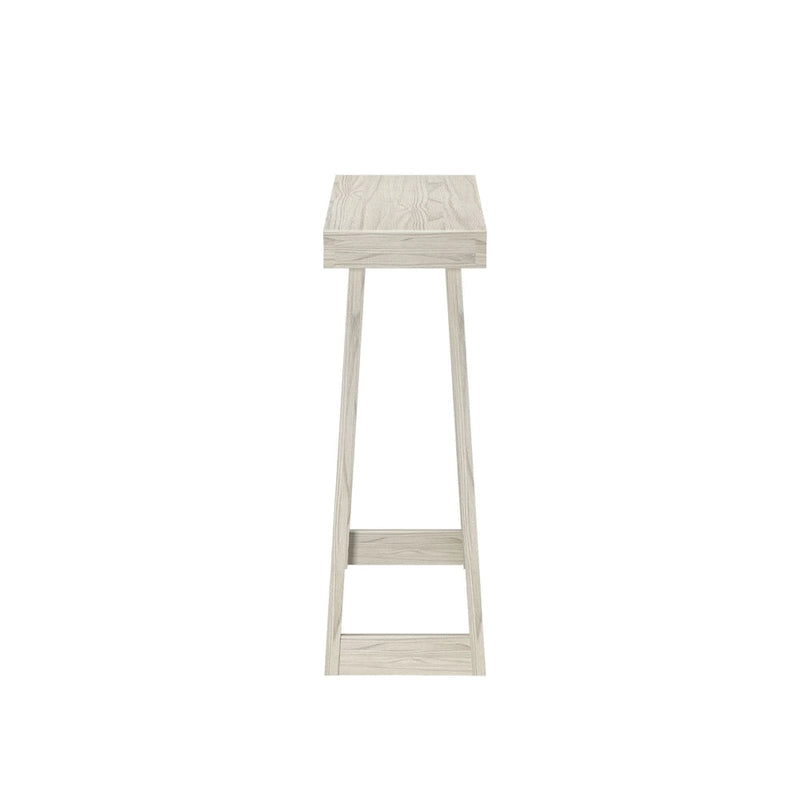 Table console style classique Blanc / Noyer US – 46 po