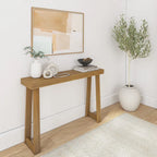 Table console style classique Blanc / Noyer US – 46 po
