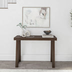 Table console style classique Blanc / Noyer US – 46 po