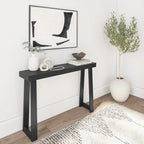 Table console style classique Blanc / Noyer US – 46 po