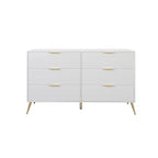 Commode contemporaine en bois à 6 tiroirs CraftPorch