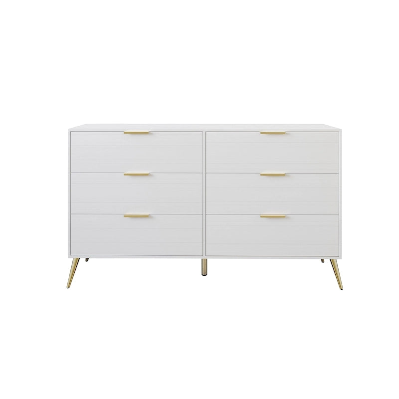 Commode contemporaine en bois à 6 tiroirs CraftPorch