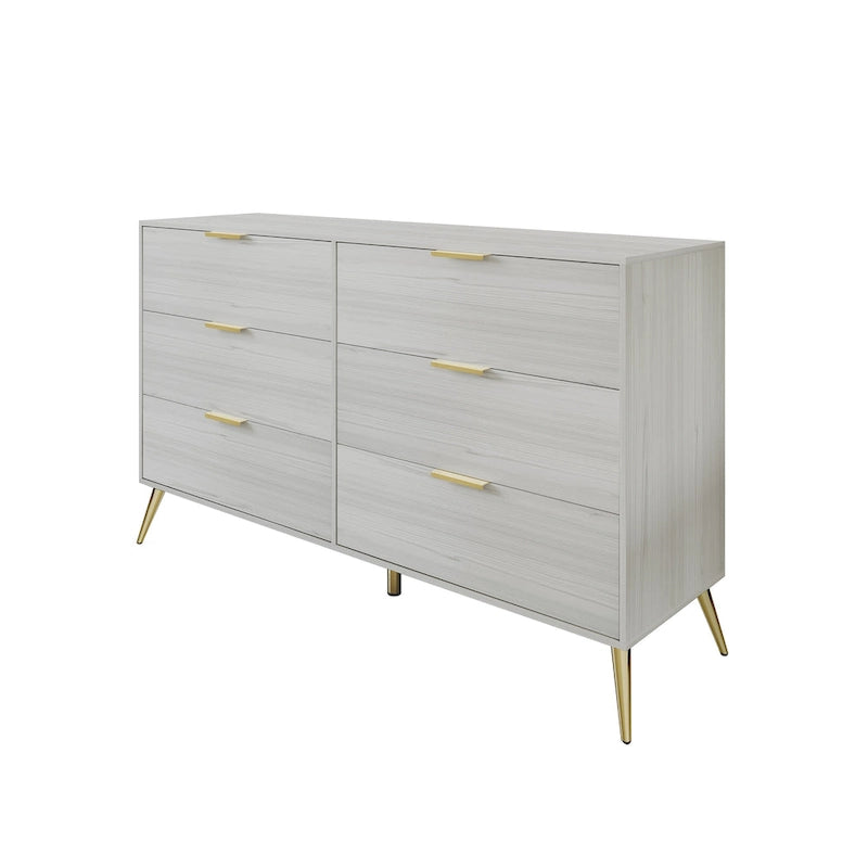 Commode contemporaine en bois à 6 tiroirs CraftPorch