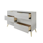 Commode contemporaine en bois à 6 tiroirs CraftPorch