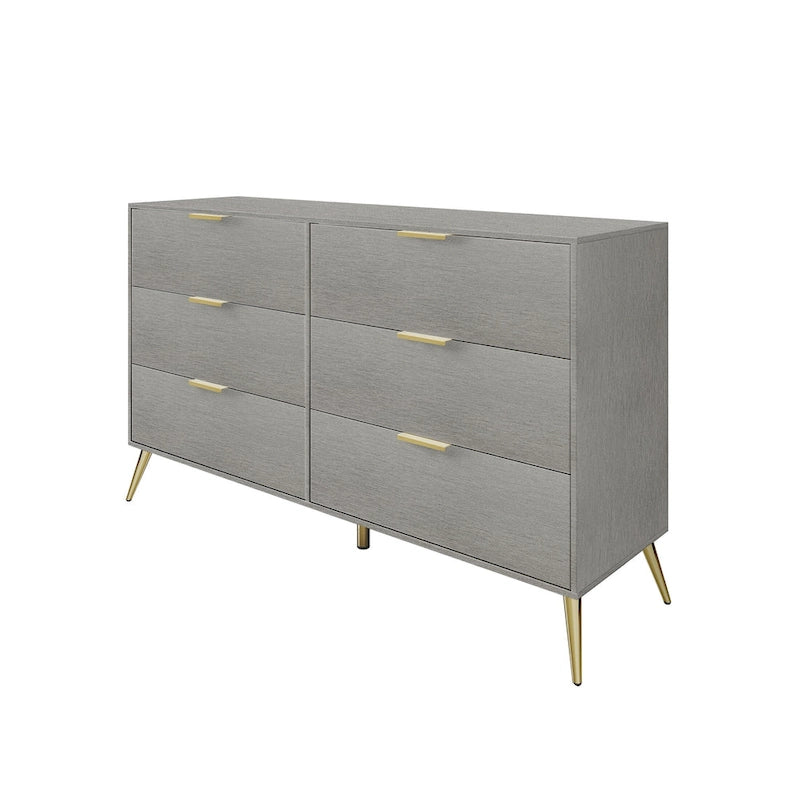 Commode contemporaine en bois à 6 tiroirs CraftPorch