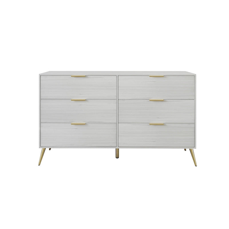 Commode contemporaine en bois à 6 tiroirs CraftPorch