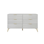 Commode contemporaine en bois à 6 tiroirs CraftPorch