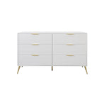Commode contemporaine en bois à 6 tiroirs CraftPorch