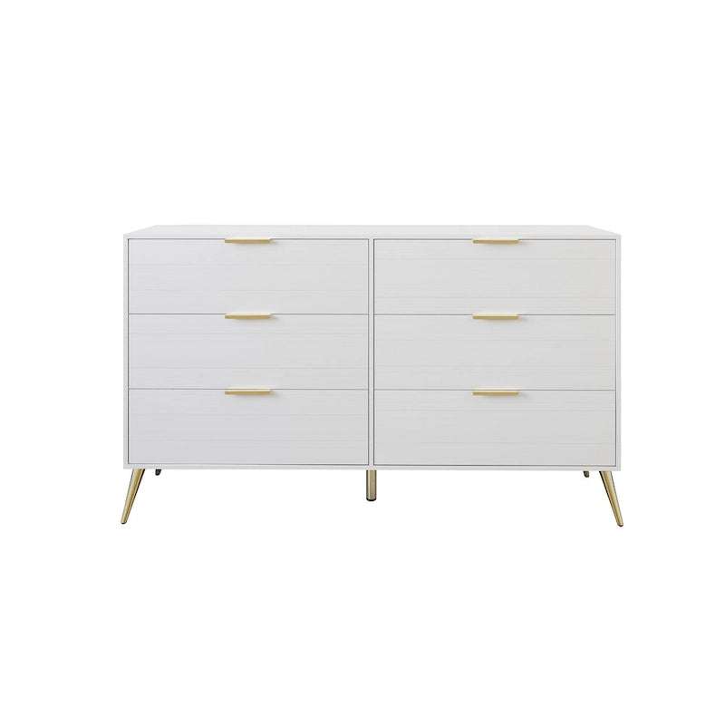 Commode contemporaine en bois à 6 tiroirs CraftPorch