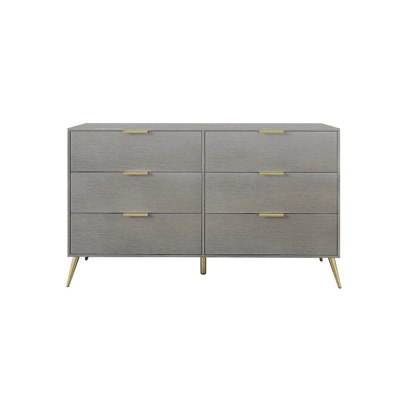 Commode contemporaine en bois à 6 tiroirs CraftPorch