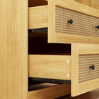 Armoire en bois brun à 2 portes et 2 tiroirs avec tringle, 1 personne