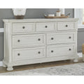 Commode à 7 tiroirs blanc antique | Simple